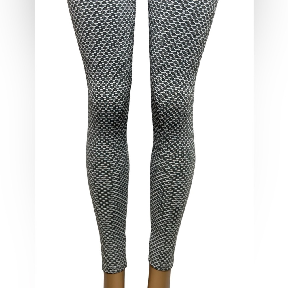 Grey High Waisted Spandex Yoga Leggings - Picture 10 of 16